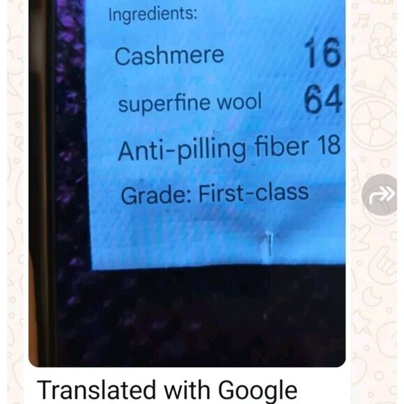 Purple Tunic Top Sweter Long Sleeve With Lace Hem Cashmere And Wool Blend Size L - Picture 6 of 10